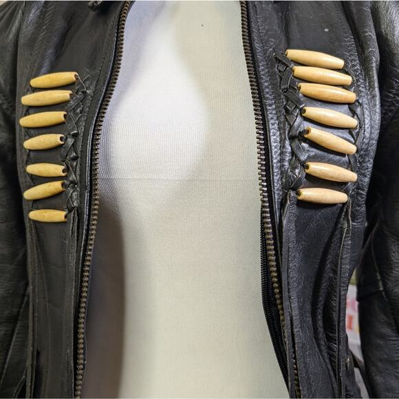 Vintage Force Leather Motorcycle Jacket - Picture 8 of 13